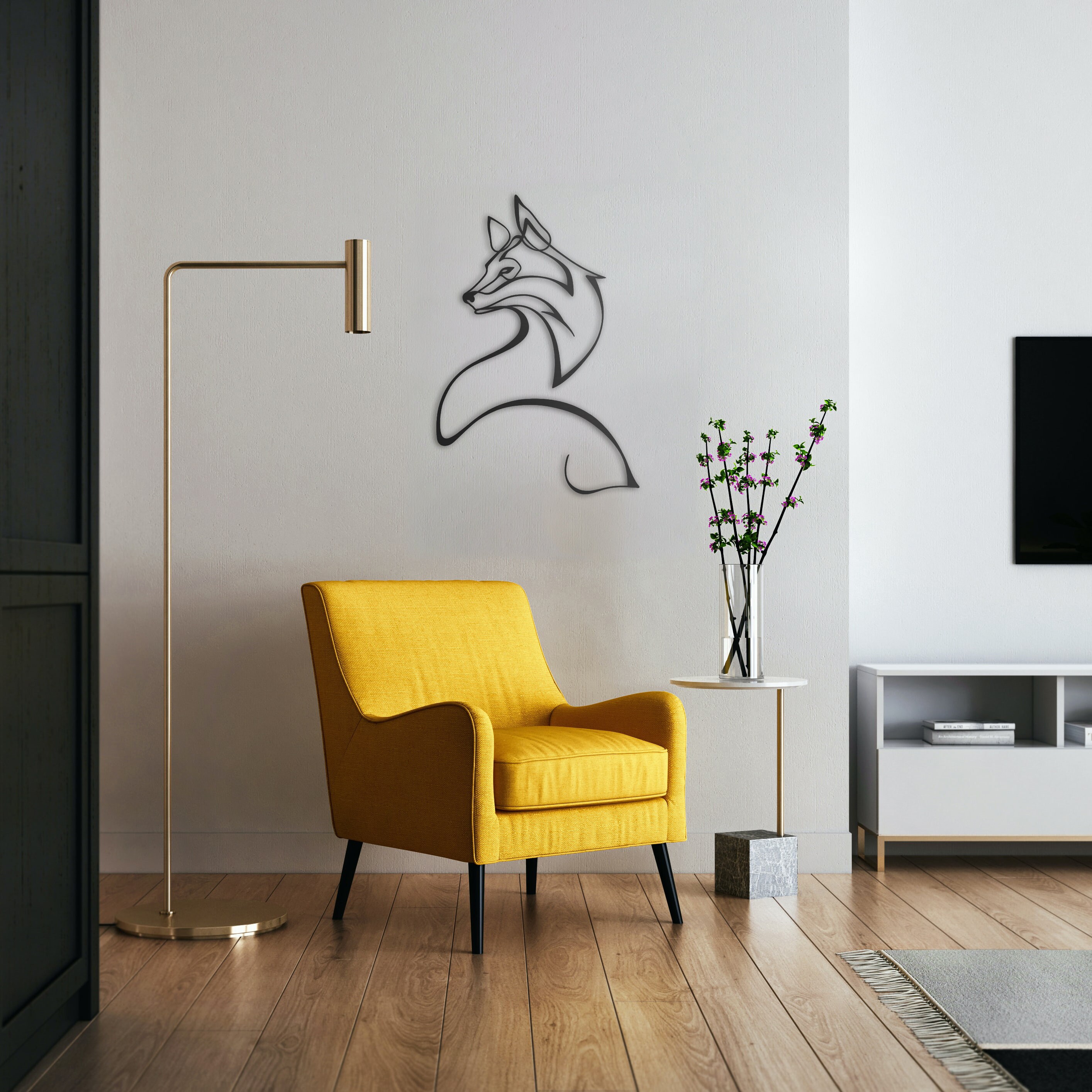 Metal Wall Art Fox Picture Art Animal Lover Wall Art Etsy UK