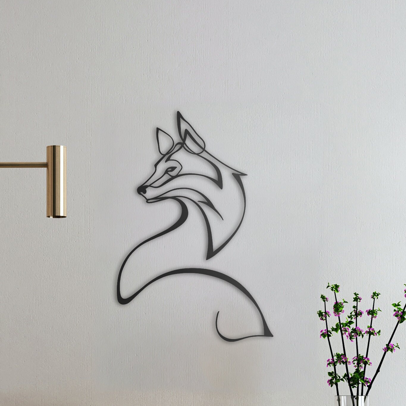 Metal Wall Art Fox Picture Art Animal Lover Wall Art Etsy