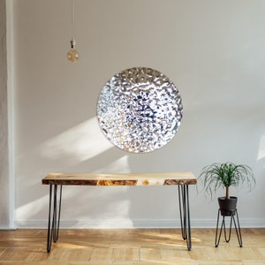 BUMPS - Circle Water Body - Metal Wall Art - Picture - Art - Home Decor - Stainless Steel - Interior Design - Three dimensional decoration