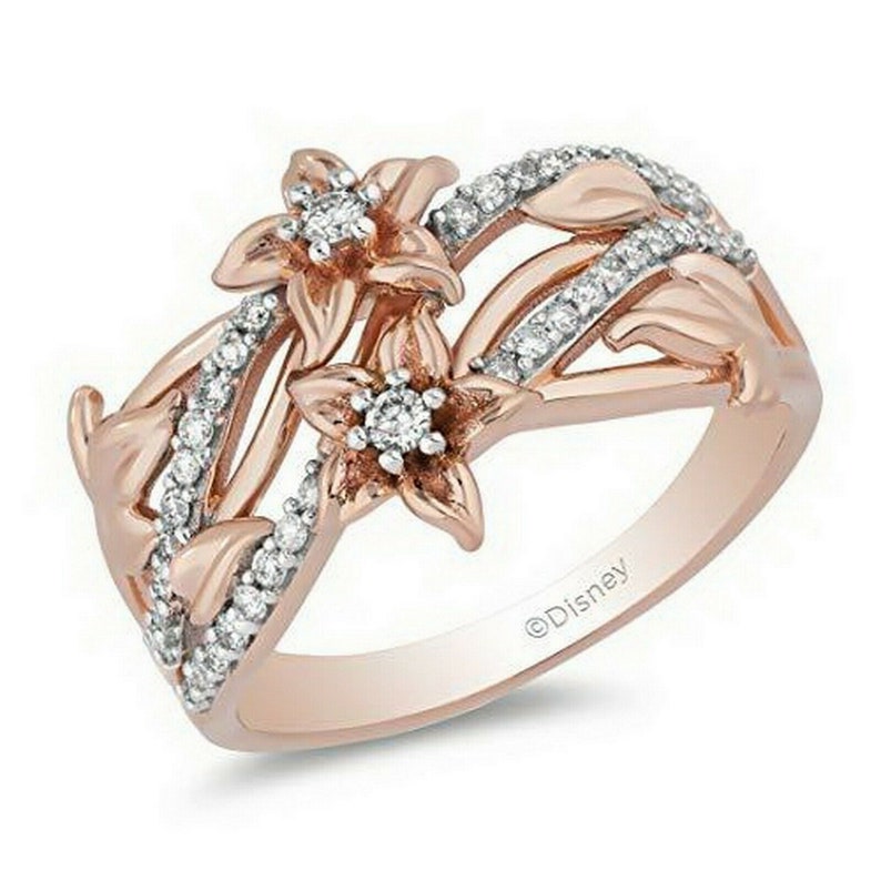 Enchanted Disney Rapunzel Ring Flower Ring Engagement Ring 925 Etsy