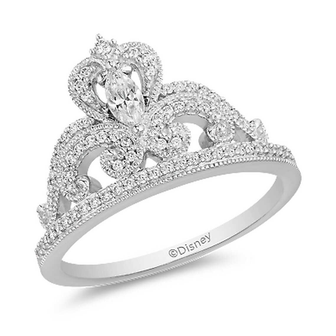 Enchanted Disney Princess Tiara Ring Engagement Wedding Ring Etsy