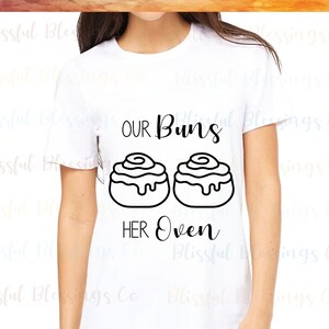 Our Buns Her Oven Surrogacy Twins SVG PNG