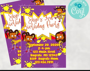 rugrats baby shower invitations