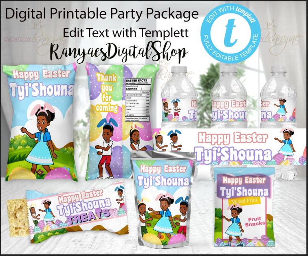 Easter Gracie's Corner Digital Party Bundle Edit With Etsy