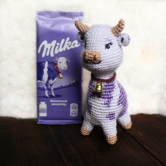 Amigurumi Handcrochet Milka Vache Cadeau Jouet Nouvelle Annee Etsy