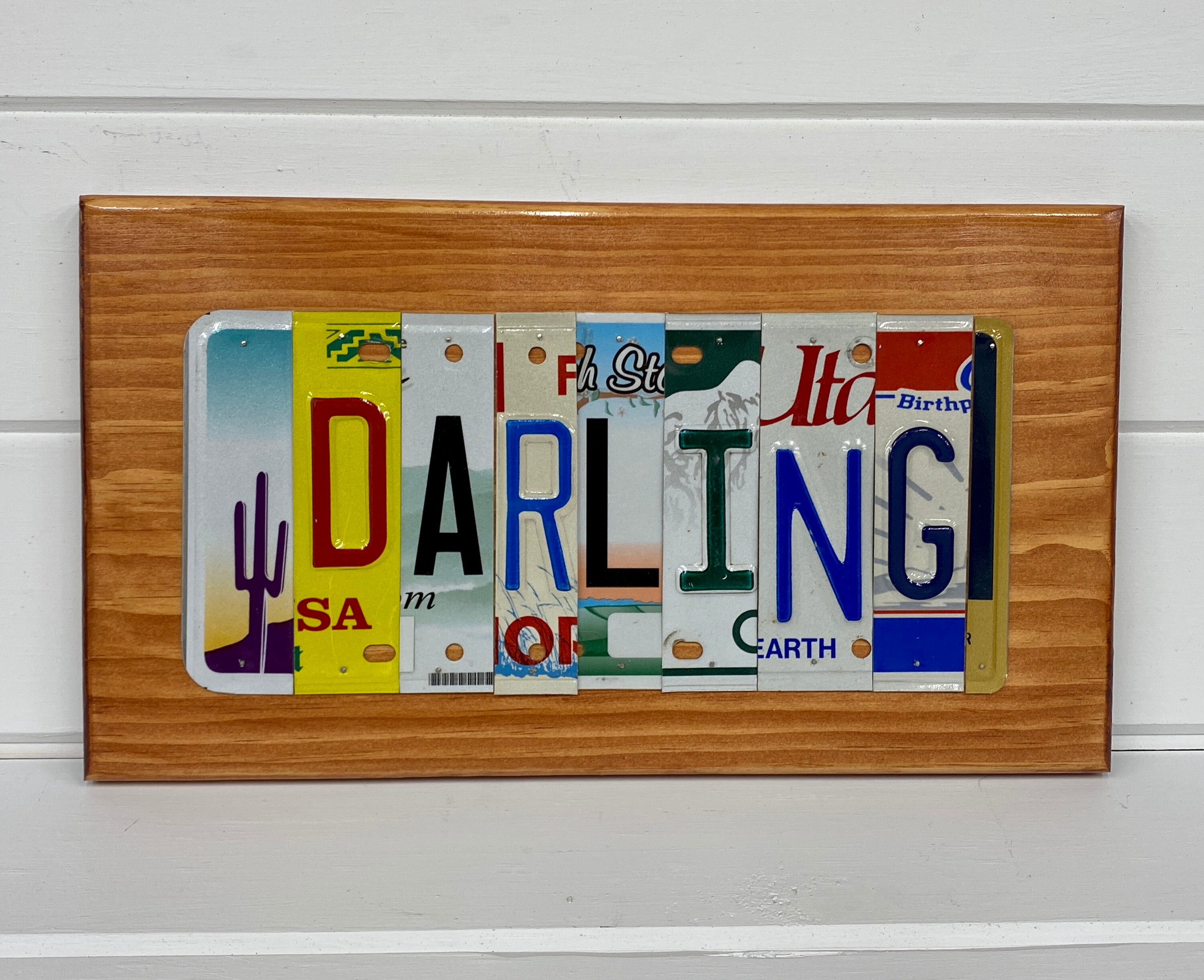 Last Name Sign Custom License Plate Sign Personalized Gift Etsy