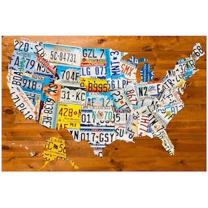 Poster | License Plate Map Of The USA