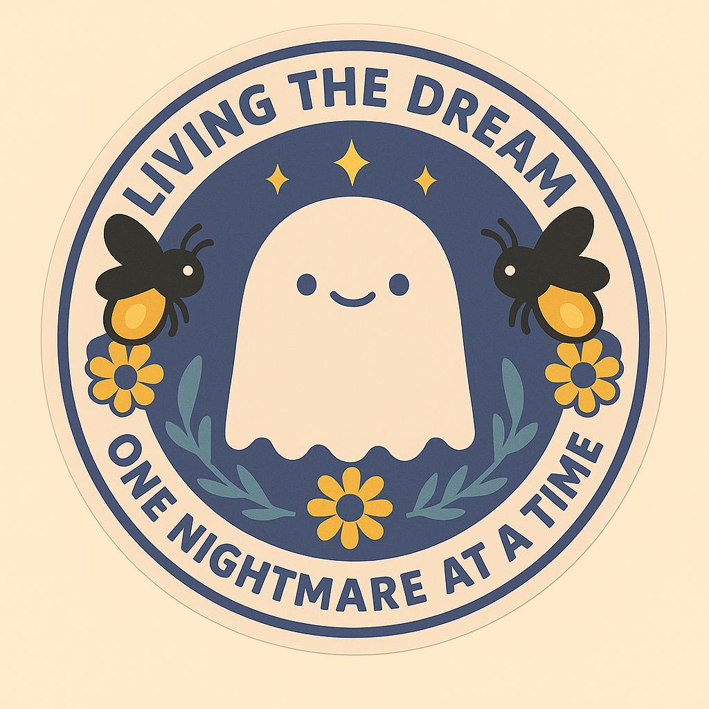 Living the Dream | Cute Ghost Sticker - Etsy