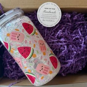 Cute Summertime Snowglobe Cup | Plastic Snowglobe