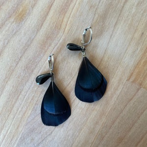 Natural feather earrings