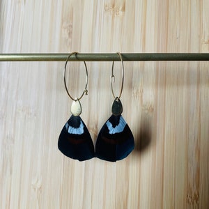 Natural feather earrings