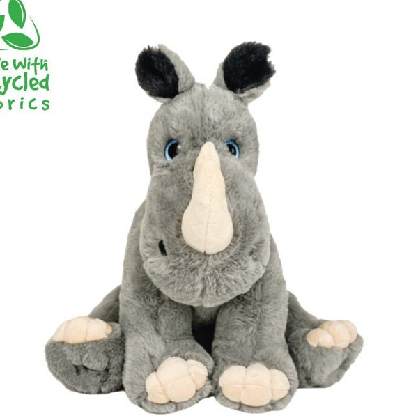 RHINOCEROS Stuffed Animal, 16" Plushie, Make your Own Stuffie, Soft and Cuddly, DIY Kit