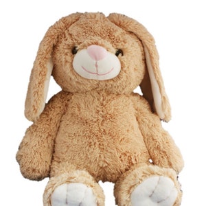 RECORDABLE FLOPPY BUNNY Stuffed Animal, 16&quot; Plushie, Ultrasound Plush, Memorial Bear, Military Deployment, Personalized,  Gift