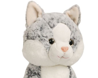 Weighted Tabby Cat Plushie, 16" Sensory Comfort Toy