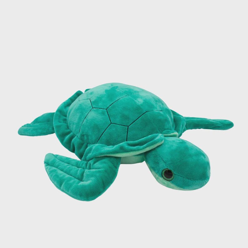 RECORDABLE STUFFED Animal, 16" Plushie, Ultrasound Plush, Memorial Bear, Military Deployment, Personalized, Gift Turtle - Sea