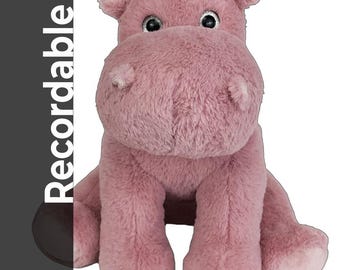 Recordable HIPPO Stuffed Animal  —  Personalized Gift —  Eco Friendly