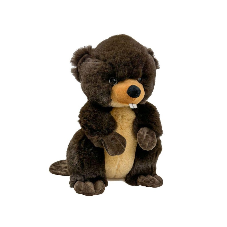 WEIGHTED STUFFED Animal, 16" Plushie, Sensory Comfort Toy, Anxiety Calming Plushie, Emotional Support Pet, Cuddly, Gift Beaver