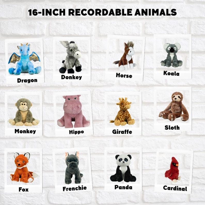 16-inch recordable animals