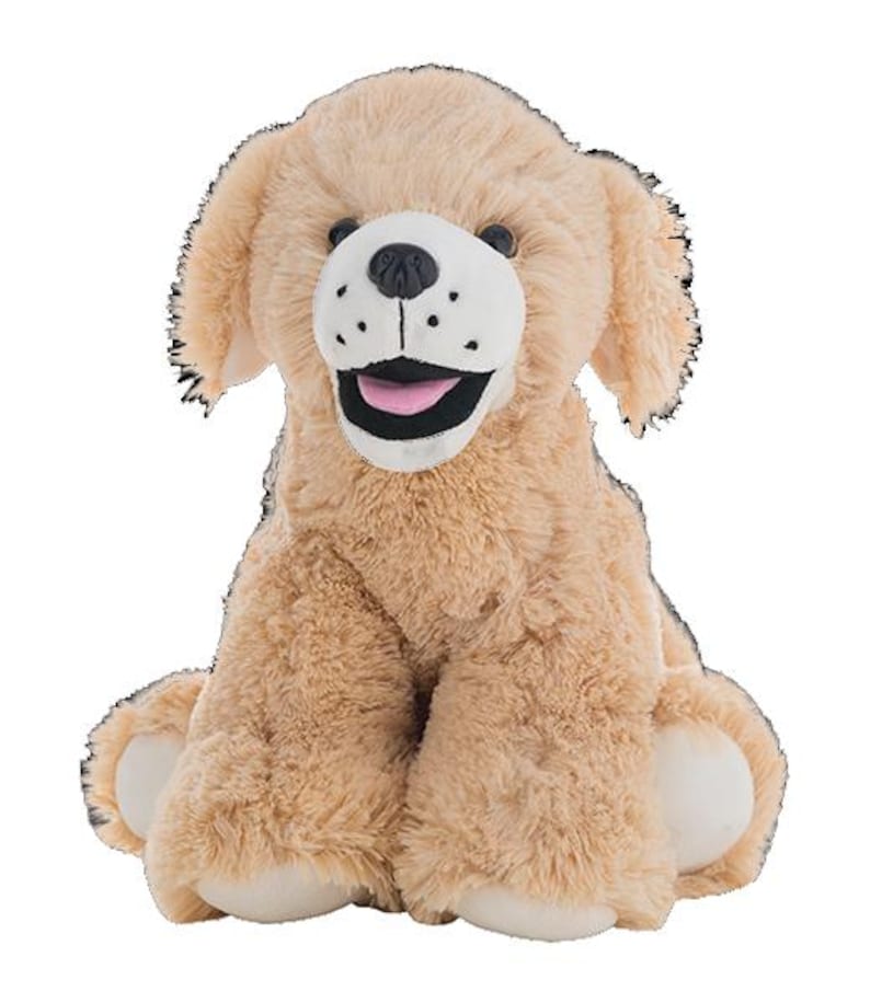 RECORDABLE STUFFED Animal, 16" Plushie, Ultrasound Plush, Memorial Bear, Military Deployment, Personalized, Gift Dog - Golden Lab