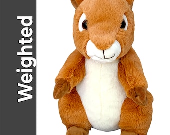 Weighted Squirrel Plush, 16" Sensory Calming Stuffed Animal