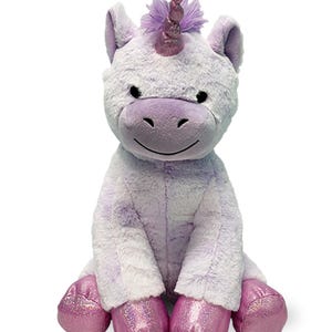 WEIGHTED STUFFED Animal, 16" Plushie, Sensory Comfort Toy, Anxiety Calming Plushie, Emotional Support Pet, Cuddly, Gift Unicorn - Sparkly