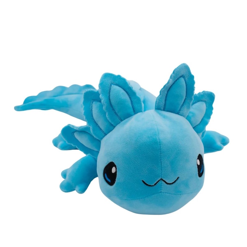 WEIGHTED STUFFED Animal, 16" Plushie, Sensory Comfort Toy, Anxiety Calming Plushie, Emotional Support Pet, Cuddly, Gift Axolotl - Blue