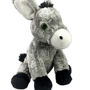 WEIGHTED DONKEY Stuffed Animal, 16&quot; Plushie, Sensory Comfort Toy, Anxiety Calming Plushie, Emotional Support Pet, Cuddly, Gift