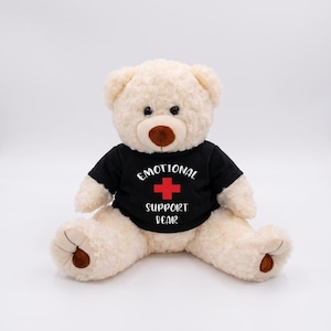 Emotional Support Teddy Bear T-Shirt | Fits 14-16 Inch Plushies, Outfit