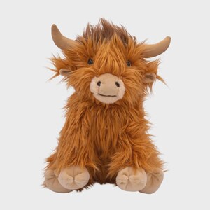 RECORDABLE STUFFED Animal, 16" Plushie, Ultrasound Plush, Memorial Bear, Military Deployment, Personalized, Gift Highland Cow