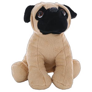 Pug Stuffed Animal, 16" Plushie, DIY Stuffing Kit