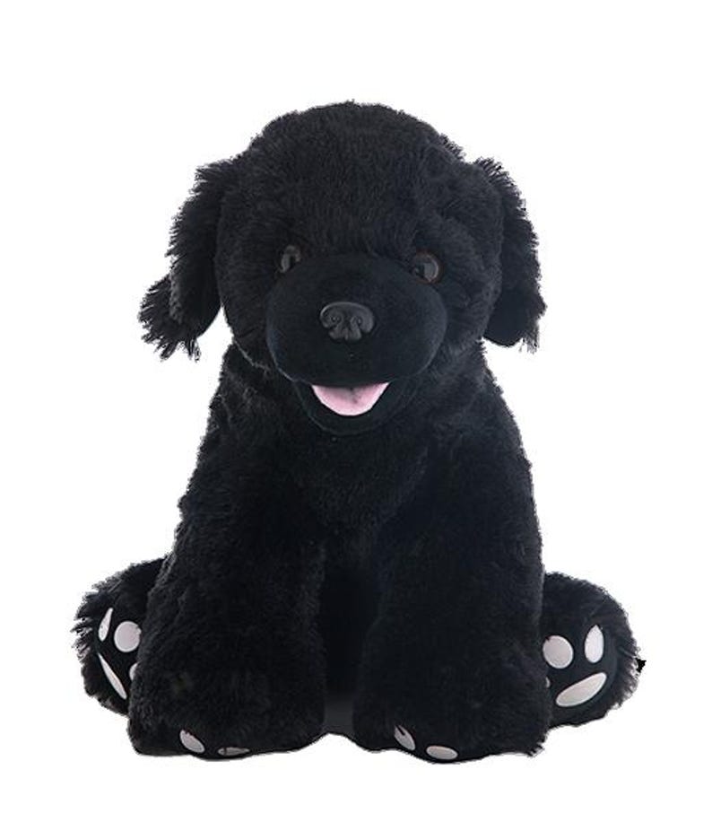 WEIGHTED STUFFED Animal, 16" Plushie, Sensory Comfort Toy, Anxiety Calming Plushie, Emotional Support Pet, Cuddly, Gift Dog - Black Lab