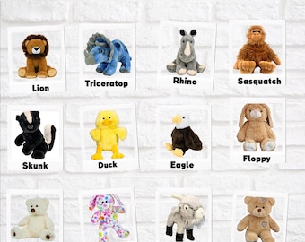 RECORDABLE STUFFED Animal, 16" Plushie, Ultrasound Plush, Memorial Bear, Military Deployment, Personalized, Gift