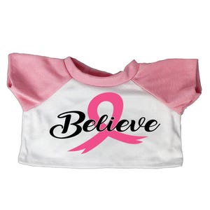 Breast Cancer Awareness Teddy Bear Shirt | Plush Animal Clothing