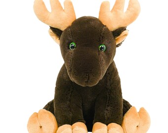 RECORDABLE MOOSE Stuffed Animal, 16" Plushie, Ultrasound Plush, Memorial Bear, Military Deployment, Personalized, Easter Gift