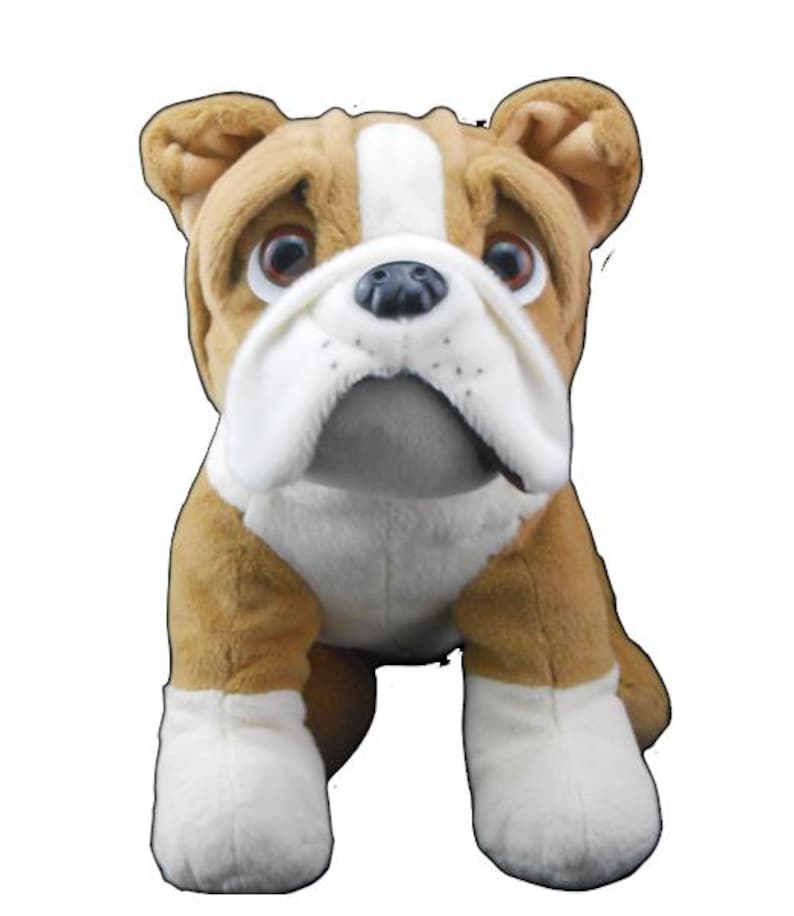 WEIGHTED STUFFED Animal, 16" Plushie, Sensory Comfort Toy, Anxiety Calming Plushie, Emotional Support Pet, Cuddly, Gift Dog - Bulldog