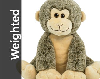 Weighted MONKEY Plush — Calming Sensory Keepsake — 16 Inches — Eco Friendly