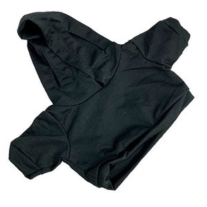 BLACK Hoodie Stuffed Animal T-shirt | Fits BAB & 14 to 16 Inch Plush Animals | Plushie Clothing | Stuffed Animal Accessory