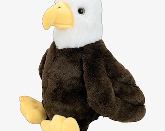 EAGLE Stuffed Animal, 16" Plushie, Make your Own Stuffie, Soft and Cuddly, DIY Kit