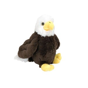 EAGLE Stuffed Animal, 8 Inch Sew Free Plush, Stuffed or Unstuffed DIY Kit, Fiber Pack Included