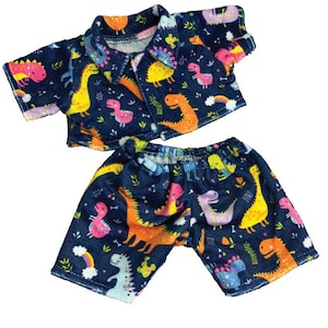 DINOSAUR PJs Stuffed Animal Outfit | Fits BAB & 14 to 16 Inch Plush Animals | Plushie Clothing | Stuffed Animal Accessory