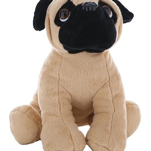 WEIGHTED STUFFED Animal, 16" Plushie, Sensory Comfort Toy, Anxiety Calming Plushie, Emotional Support Pet, Cuddly, Gift Dog - Pug