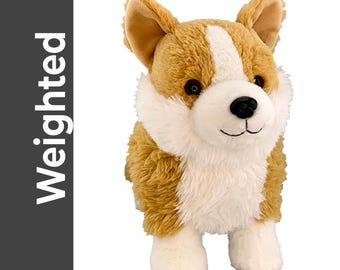 Weighted CORGI Plushie, Sensory Comfort, Anxiety Calming Toy, 16"