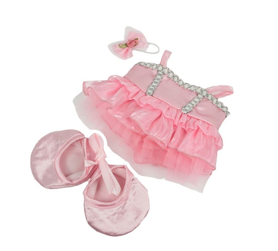 PINK Ballerina Dress Stuffed Animal Outfit Fits 6 to 8-inch 
