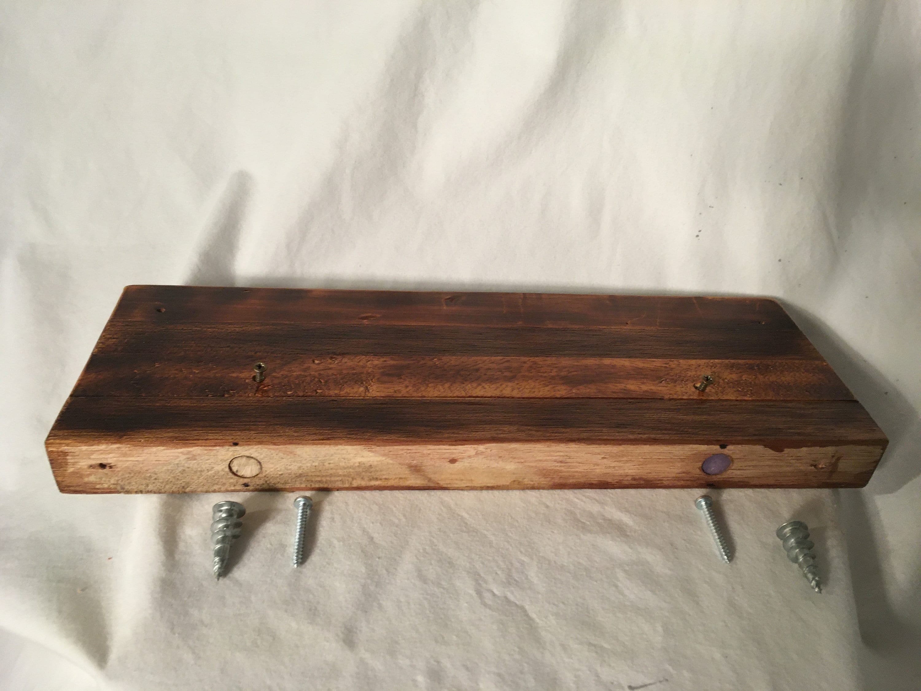 Shelf Reclaimed Floating Butcher Block Etsy