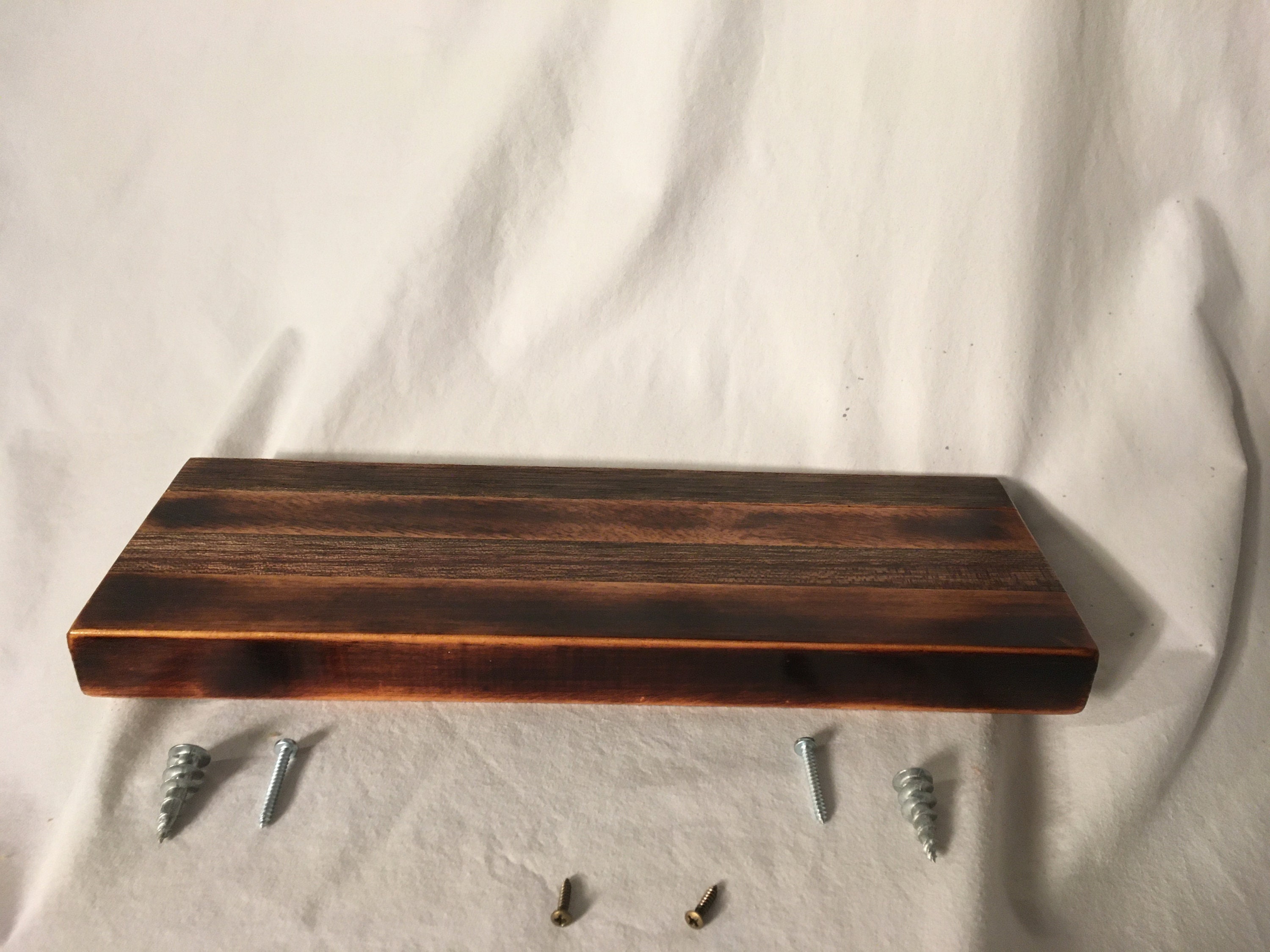 Shelf Reclaimed Floating Butcher Block Etsy