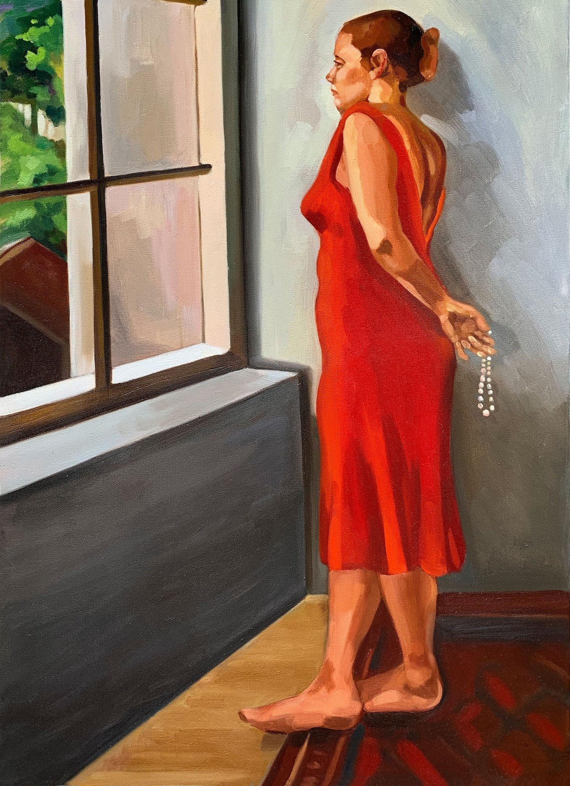 Woman With Pearls Fine Art Print From Original Figure Oil Painting Etsy
