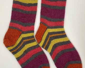 Calcetines tejidos a mano / Talla 4-5 del Reino Unido