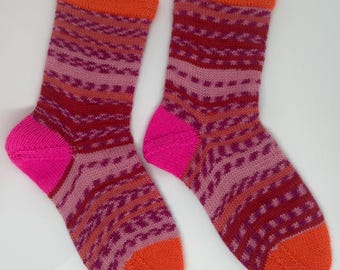 Calcetines tejidos a mano / Talla 1-2 del Reino Unido