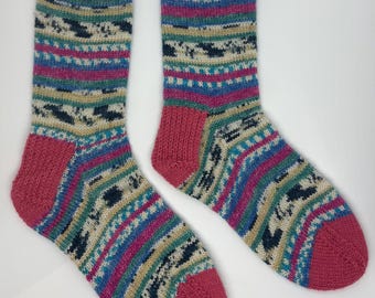 Calcetines tejidos a mano / Talla 3-4 del Reino Unido (UE 35,5-37)