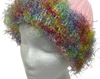 Gorro de canalé tejido a mano para niño